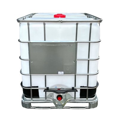 Tangki IBC 1000L putih dan hitam untuk bahan kimia